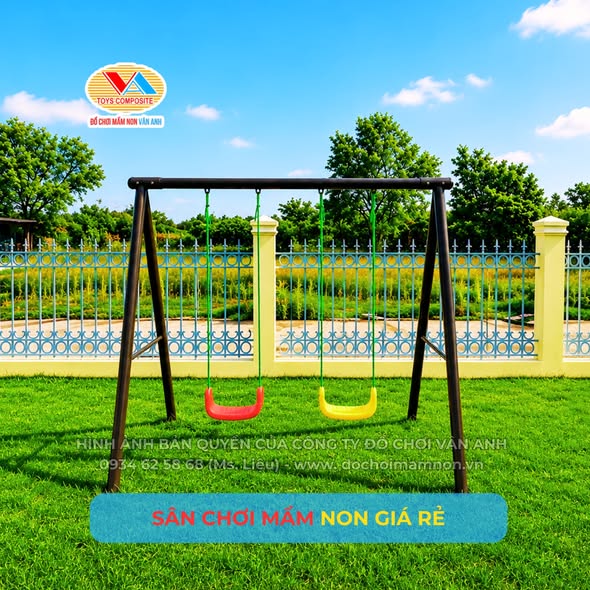Xích đu đôi - Thiết bị đồ chơi mầm non Vân Anh