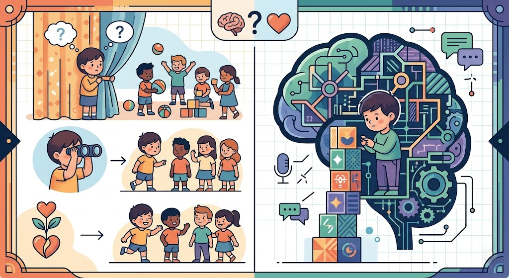 Nhút nhát là nét tính cách cần thời gian để mở lòng kết nối, còn tự kỷ là một lăng kính hoàn toàn khác biệt trong cách não bộ định vị thế giới.