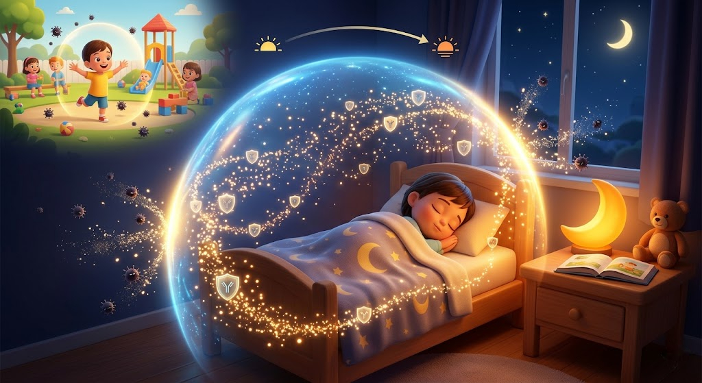 Giấc ngủ sâu – 'Thời điểm vàng' để cơ thể trẻ tái tạo năng lượng và xây dựng hàng rào miễn dịch vững chắc.