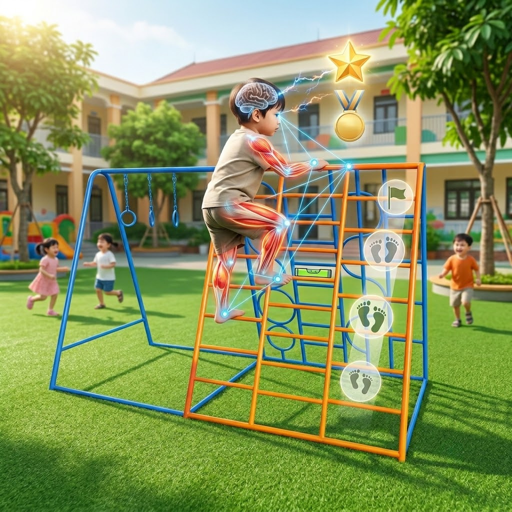 Thang leo mầm non – giải pháp lý tưởng vừa chơi vừa rèn luyện sức khoẻ cho trẻ