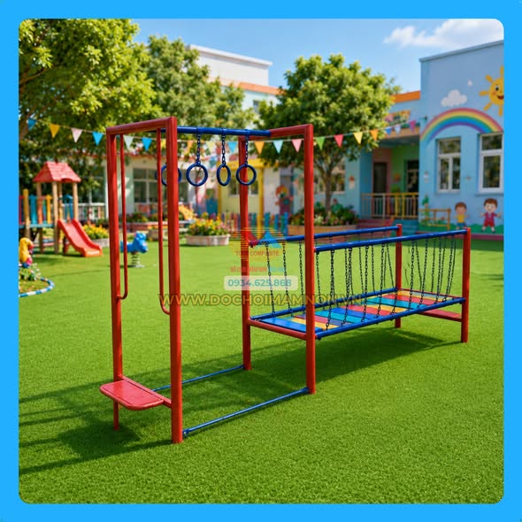 Cầu thăng bằng - Thiết bị đồ chơi vận động Vân Anh