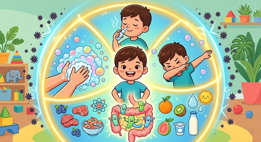 "Xây dựng "bức tường thành" miễn dịch vững chắc cho trẻ mầm non từ tận gốc rễ thông qua chiến lược dinh dưỡng trúng đích và rèn luyện thói quen vệ sinh khoa học mỗi ngày.
