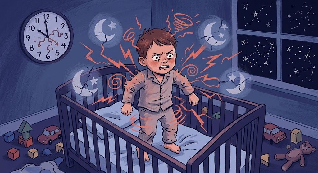Lịch sinh hoạt lộn xộn, ngủ ngày sai giấc và thiếu bước thư giãn chính là 'thủ phạm' đẩy trẻ vào trạng thái kiệt sức, cáu gắt và biến giờ ngủ đêm thành một cuộc chiến.