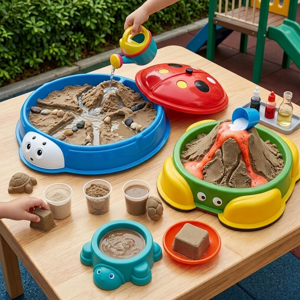 Gợi Ý Các Trò Chơi Thú Vị Kết Hợp Với Đồ Chơi Bồn Cát Mầm Non