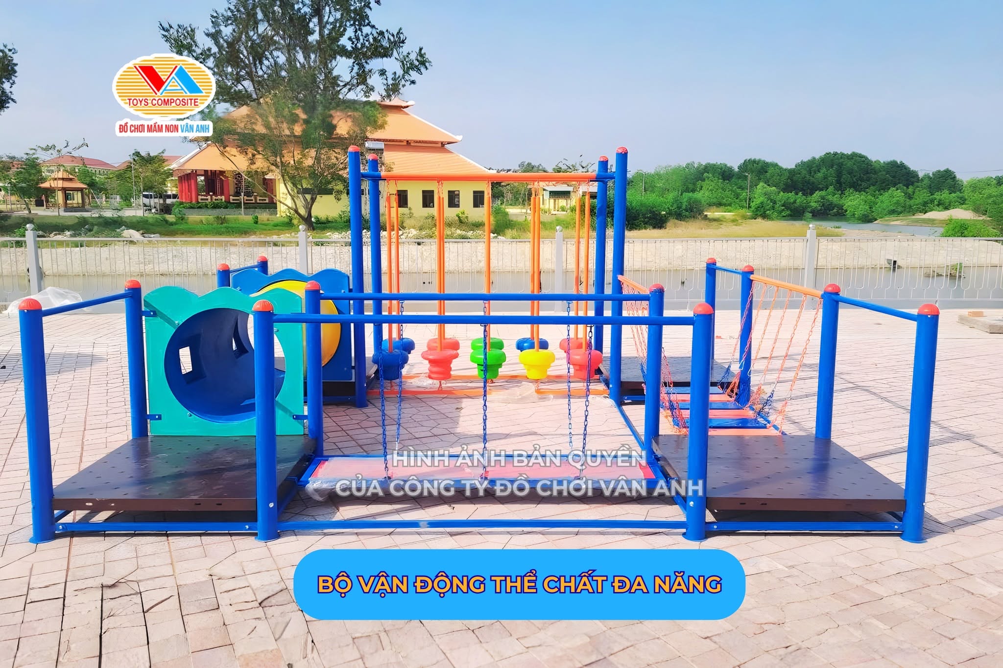 Bộ vận động thể chất đa năng với khung thép ống chịu lực siêu bền.